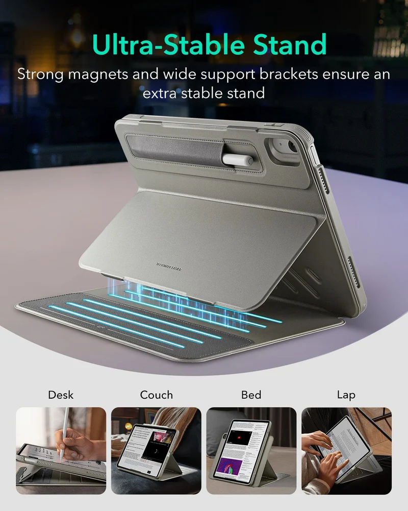 iPad Air 11" (2024), Air 10.9" (5th/4th Gen) Shift Magnetic Case - Gray