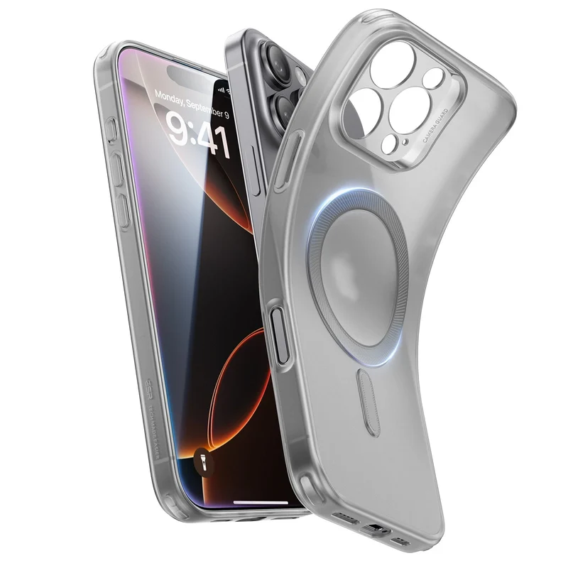 iPhone 16 Pro Zero Clear Case (HaloLock) - Frosted Grey