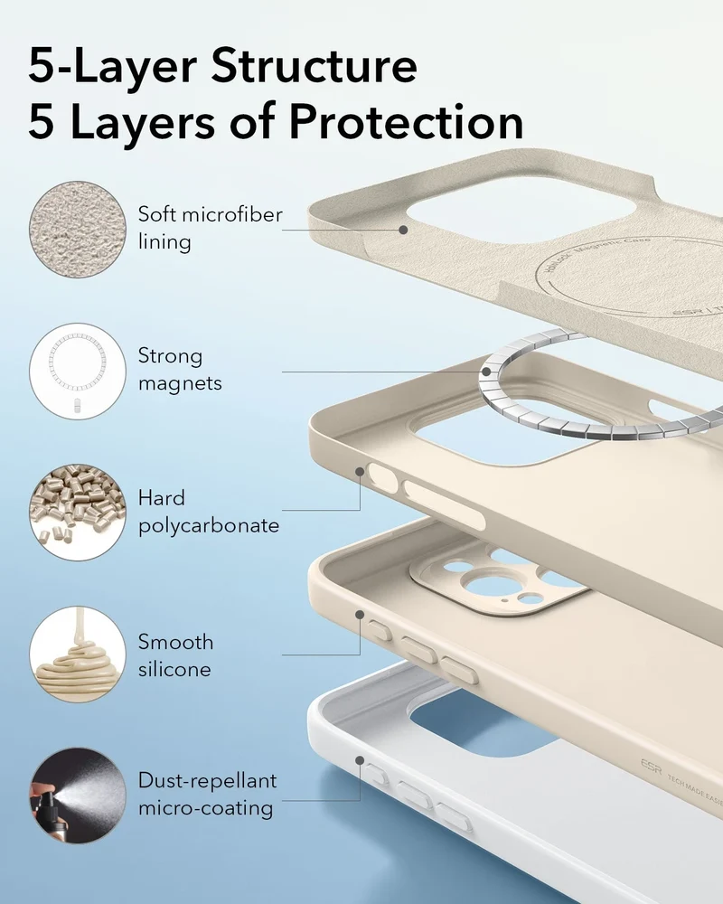 iPhone 16 Pro Cloud Soft Case (HaloLock) - Light Tan
