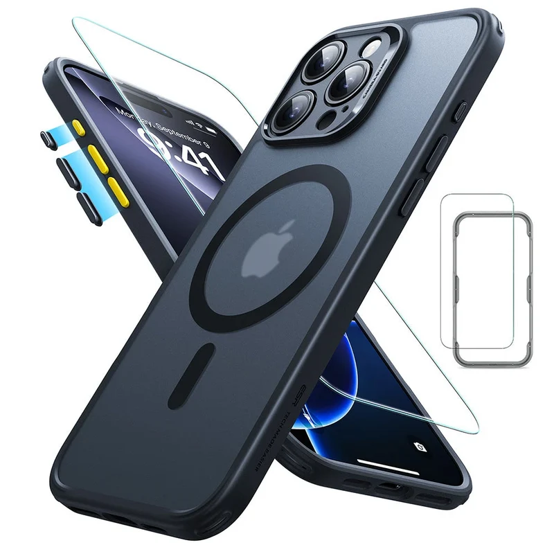 iPhone 16 Pro Classic Pro Case (HaloLock) Set - Frosted Black