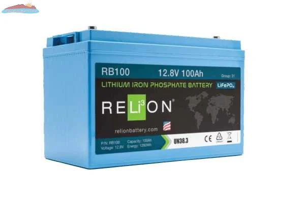 RELiON RB100 - 12V 100Ah Lithium Deep Cycle Battery