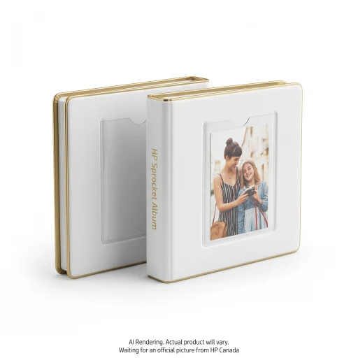 HP Sprocket Gold and White Album